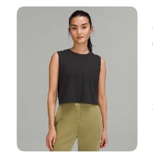 Lululemon All Yours Cropped Cotton Tank Top size 4